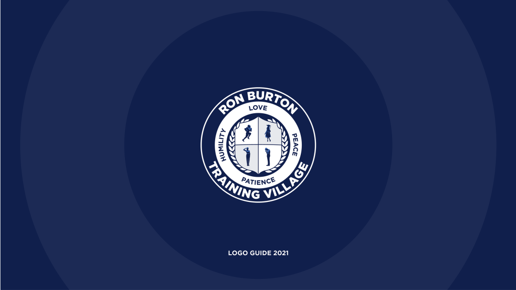 Navy blue landscape image with series of circles and white circular RBTV logo at center and text at bottom that reads "Logo Guide 2021"